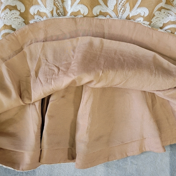 NWT Dress The Population Isabelle Dress Beige White Tulip Hem Sleeveless Small - Picture 10 of 16